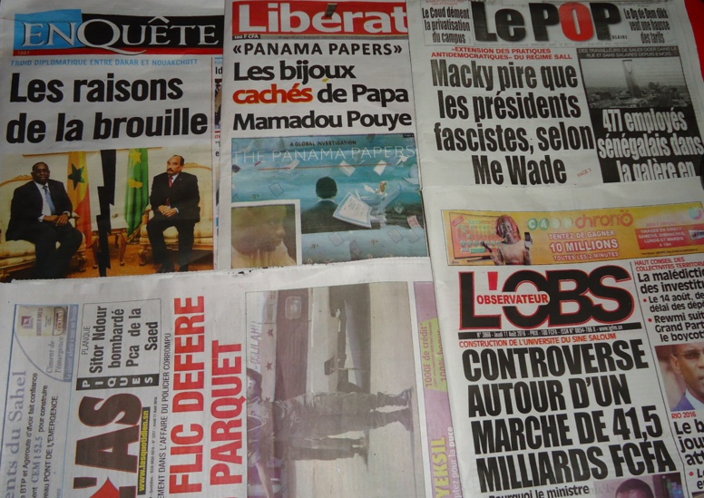 REVUE DE PRESSE DU JEUDI 11 AOUT 2016 :