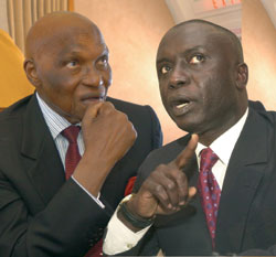 Abdoulaye Wade et Idrissa Seck (Photo: www.galsentv.com)