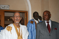 Sidi ould Cheikh Abdallahi et le président sénégalais Abdoulaye Wade, à Nouakchott, le 25 juin 2009.  (Photo :RFI)