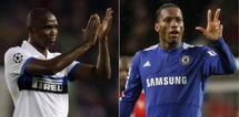 Le Camerounais Samuel Eto'o et l'Ivoirien Didier Drogba.