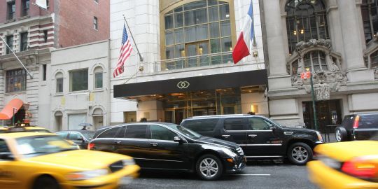 C'est dans la suite 2806 de cet hôtel new-yorkais que la plaignante dit s'être fait agresser par Dominique Strauss-Kahn samedi 14 mai.AFP/MONIKA GRAFF