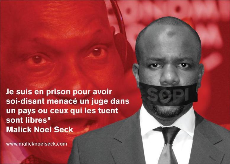 Malick Noel Seck: "je suis en prison pour avoir soi-disant menacé un juge dans un pays ou ceux qui les tuent sont libres"