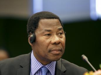 Addis-Abeba, 30 janvier 2012. Le président béninois Thomas Boni Yayi prend la présidence tournante pour 6 mois de l'Union africaine. © Reuters/Noor Khamis