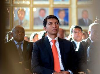 Andry Rajoelina, le président de la transition malgache. AFP PHOTO / BILAL TARABEY