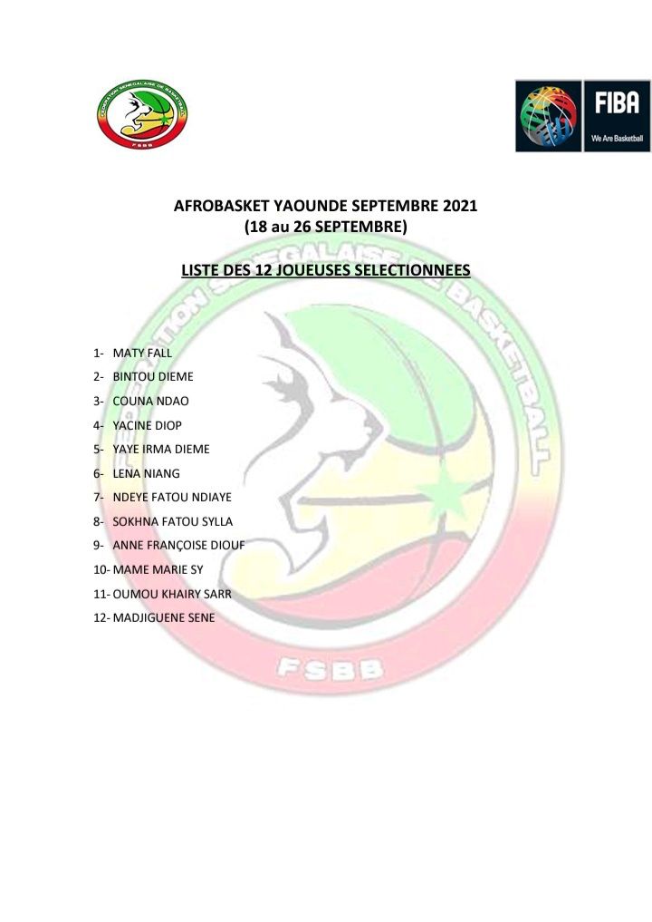 AfroBasket Féminin 2021 : Voici la liste des 12 "Lionnes" sélectionnées