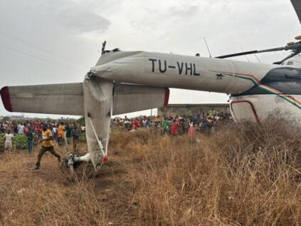 Côte d’Ivoire : Crash d’un hélicoptère de l’armée transportant le Président de l’Assemblée nationale et des ministres