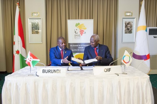 Francophonie-Dakar : Un pacte linguistique avec le Burundi