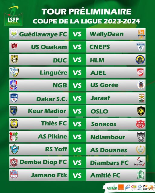 Coupe de la Ligue : le tirage complet du premier tour, choc Jaraaf - Dakar Sacré-Cœur