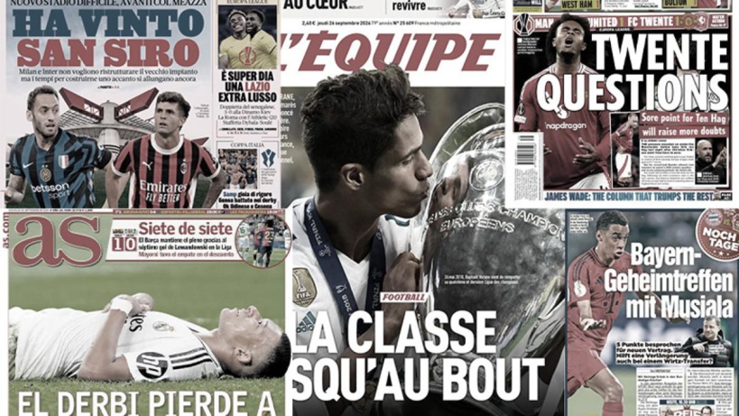 La presse européenne rend hommage à Raphaël Varane, réunion secrète entre le Bayern Munich et Musiala