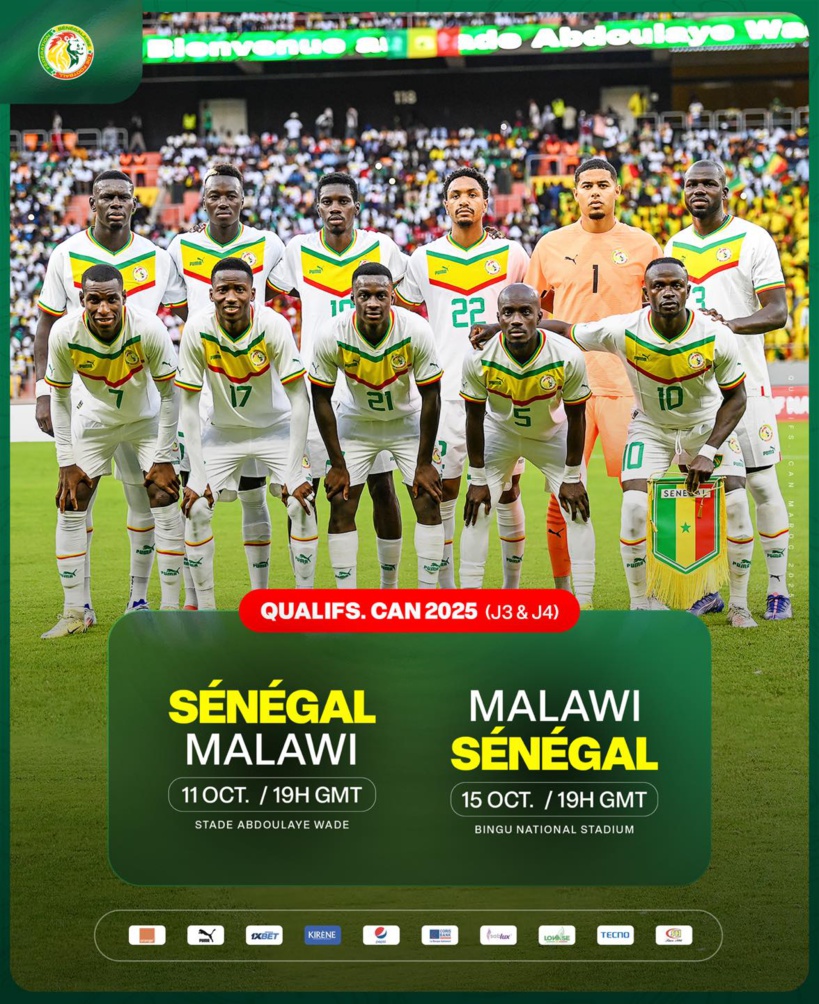 Qualifs CAN 2025 – Sénégal vs Malawi : les dates de la double confrontation dévoilées