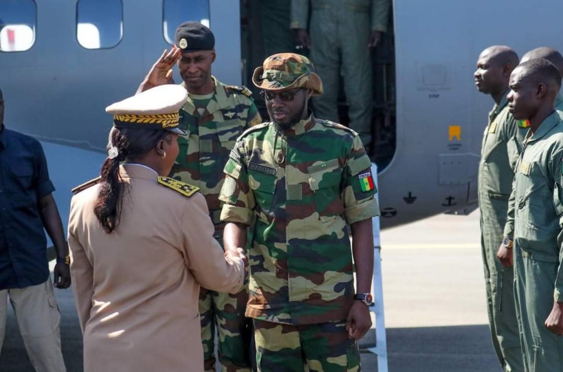 Photo publiée sur les pages de la Président montrant l'arrivée du chef de l'Etat à Kédougou