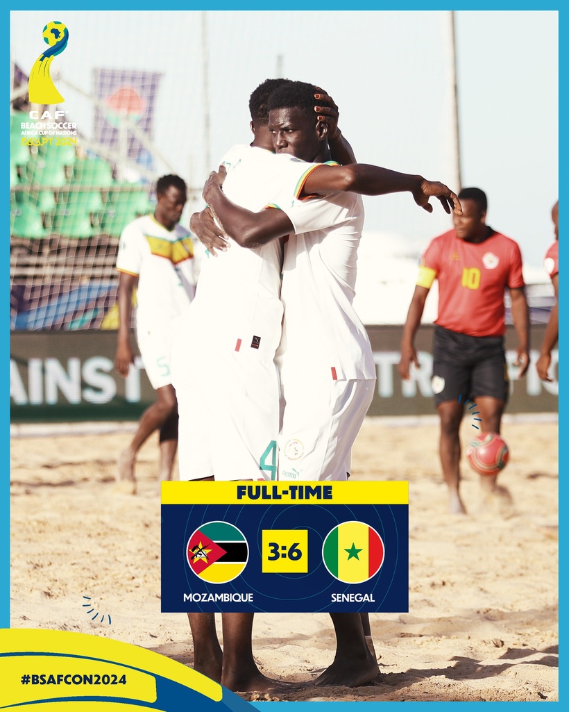 CAN Beach Soccer : le Sénégal valide sa qualification et affronte l’Égypte en demi-finale