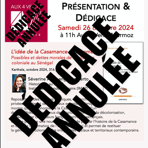 Séance de dédicace d'un livre sur l'autonomie de la Casamance : les éditions Khartala reportent la cérémonie sine die 