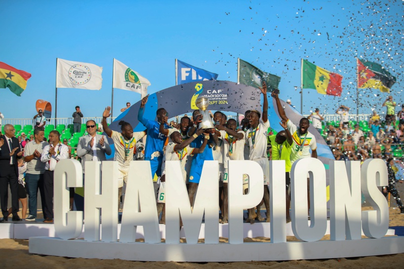 CAN Beach Soccer : le Président Bassirou Diomaye Faye félicite les « Lions » pour leur huitième sacre