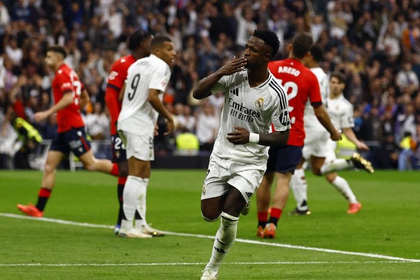 Espagne : le Real Madrid bat Osasuna (4–0) avec un triplé de Vinicius