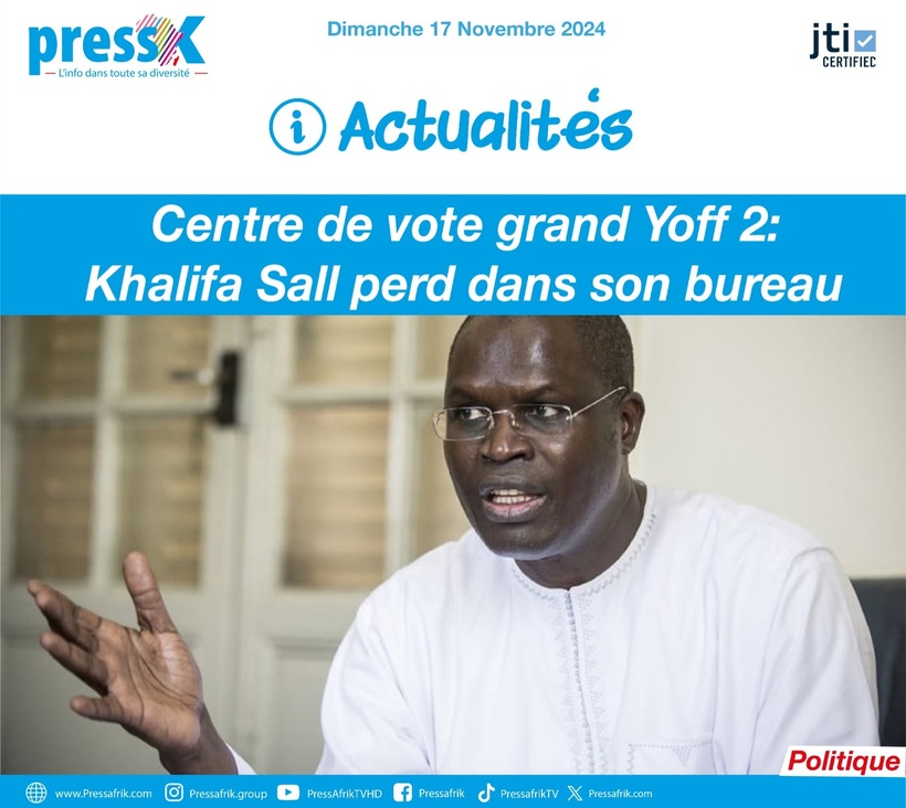 #Résulats-Législatives 2024: Khalifa Sall perd son bureau de vote 