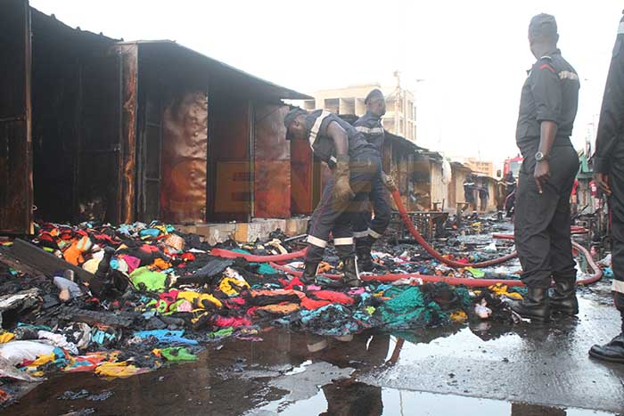 Kaolack : un violent incendie ravage le marché Guédj