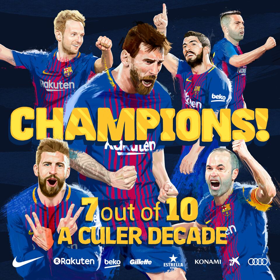 Le Barça est champion d'Espagne