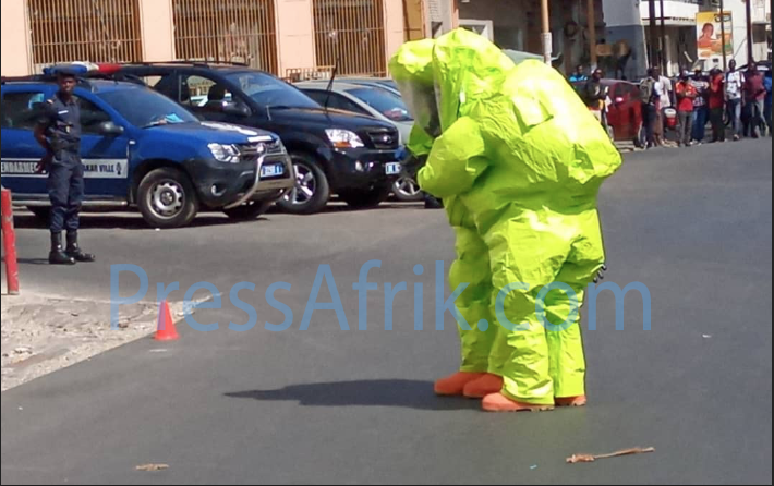 Valise suspecte au Centre ville de Dakar : La panique qui mobilise un impressionnant dispositif sécuritaire (Images)