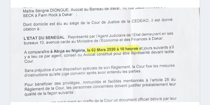 Macky Sall pourrait perdre son fauteuil de Président le 02 mars 2020 devant la Cour de Justice de la Cedeao