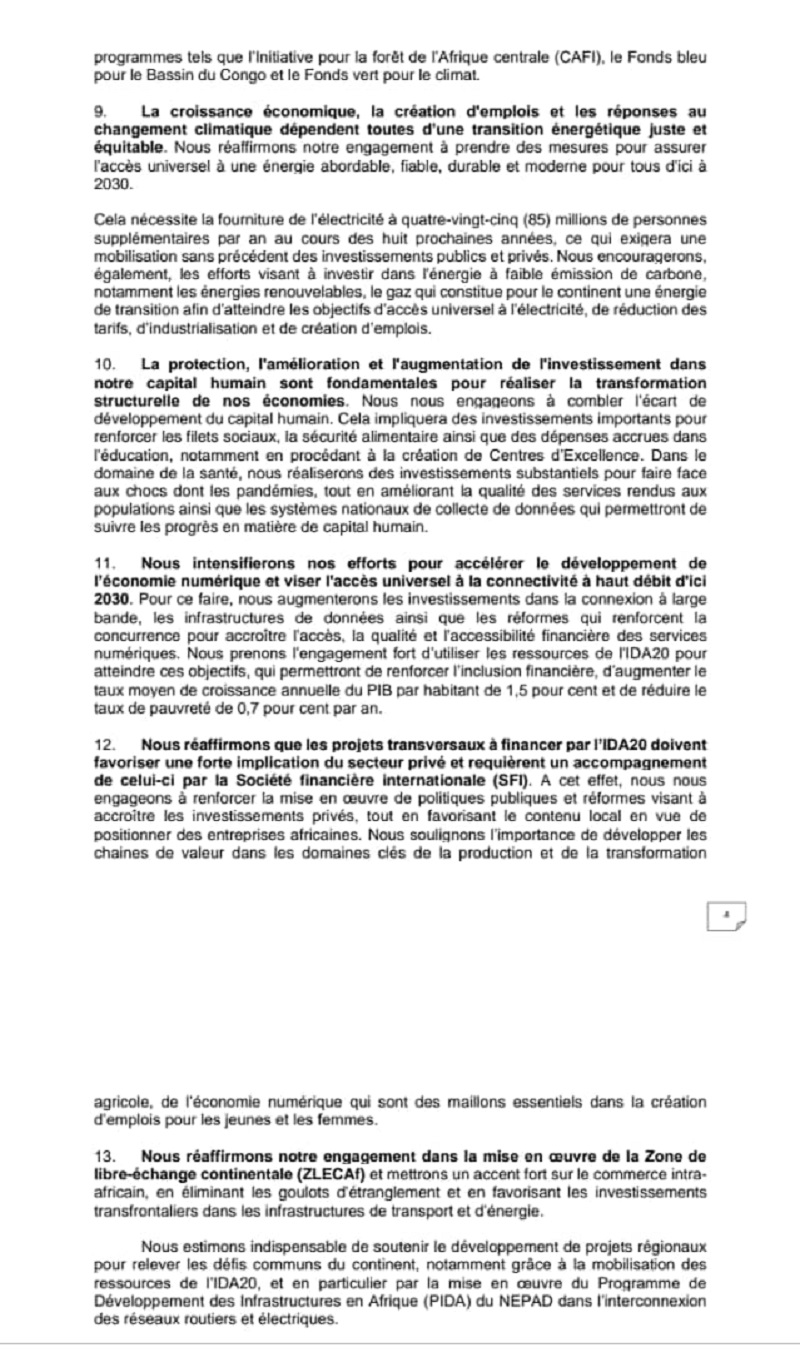 ​Appel à l'action de Dakar : les chefs d’Etats africains se mobilisent en vue de soutenir un programme ambitieux de développement à travers le continent