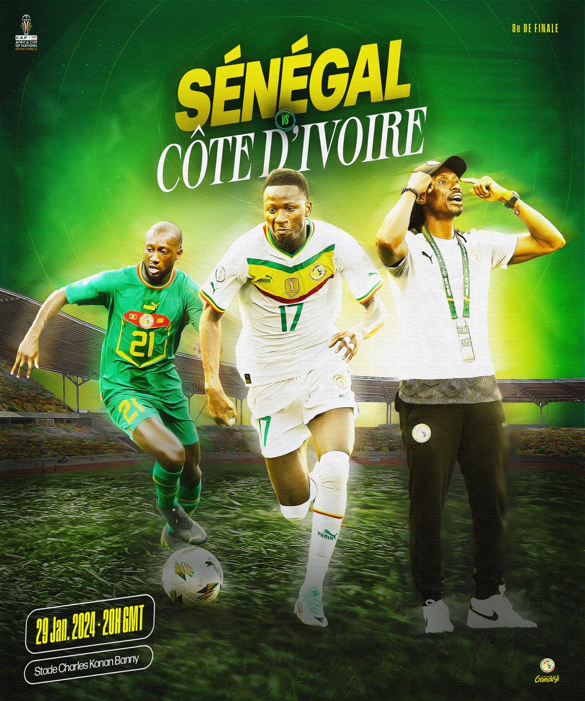 CAN 2023 – Sénégal vs Côte d’Ivoire : duel entre « Lions » et « Eléphants » pour une place en quarts de finale