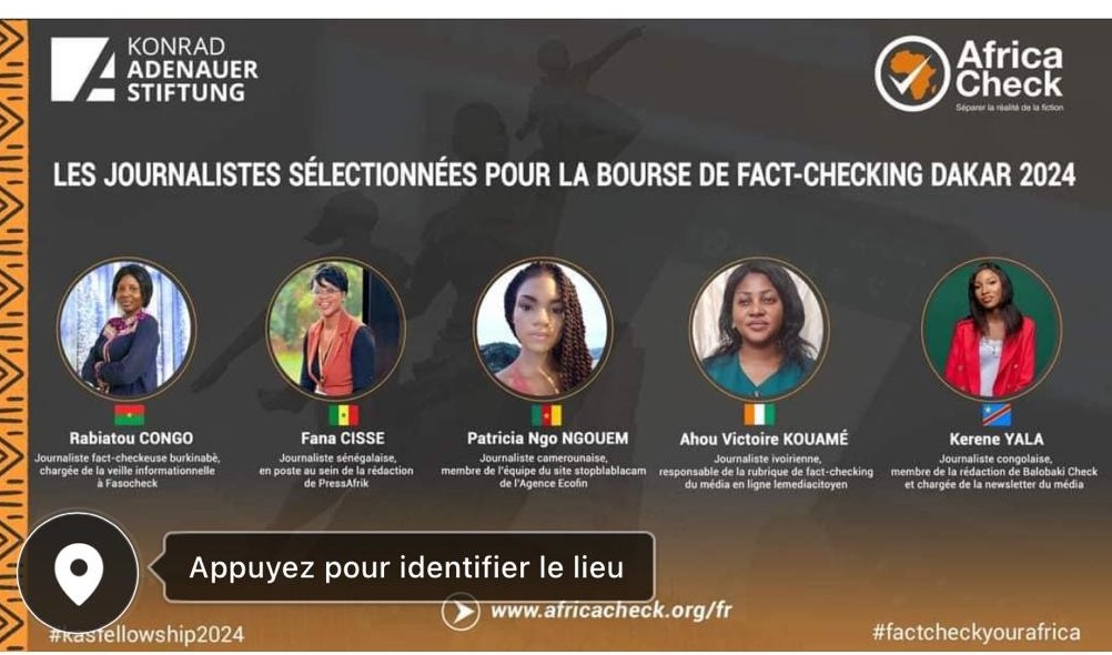 Bourse de Fact-Checking Dakar 2024 : Fana Cissé de PressAfrik parmi les 5 journalistes sélectionnés par Africa Check