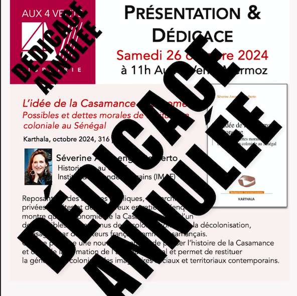 Séance de dédicace d'un livre sur l'autonomie de la Casamance : les éditions Khartala reportent la cérémonie sine die 