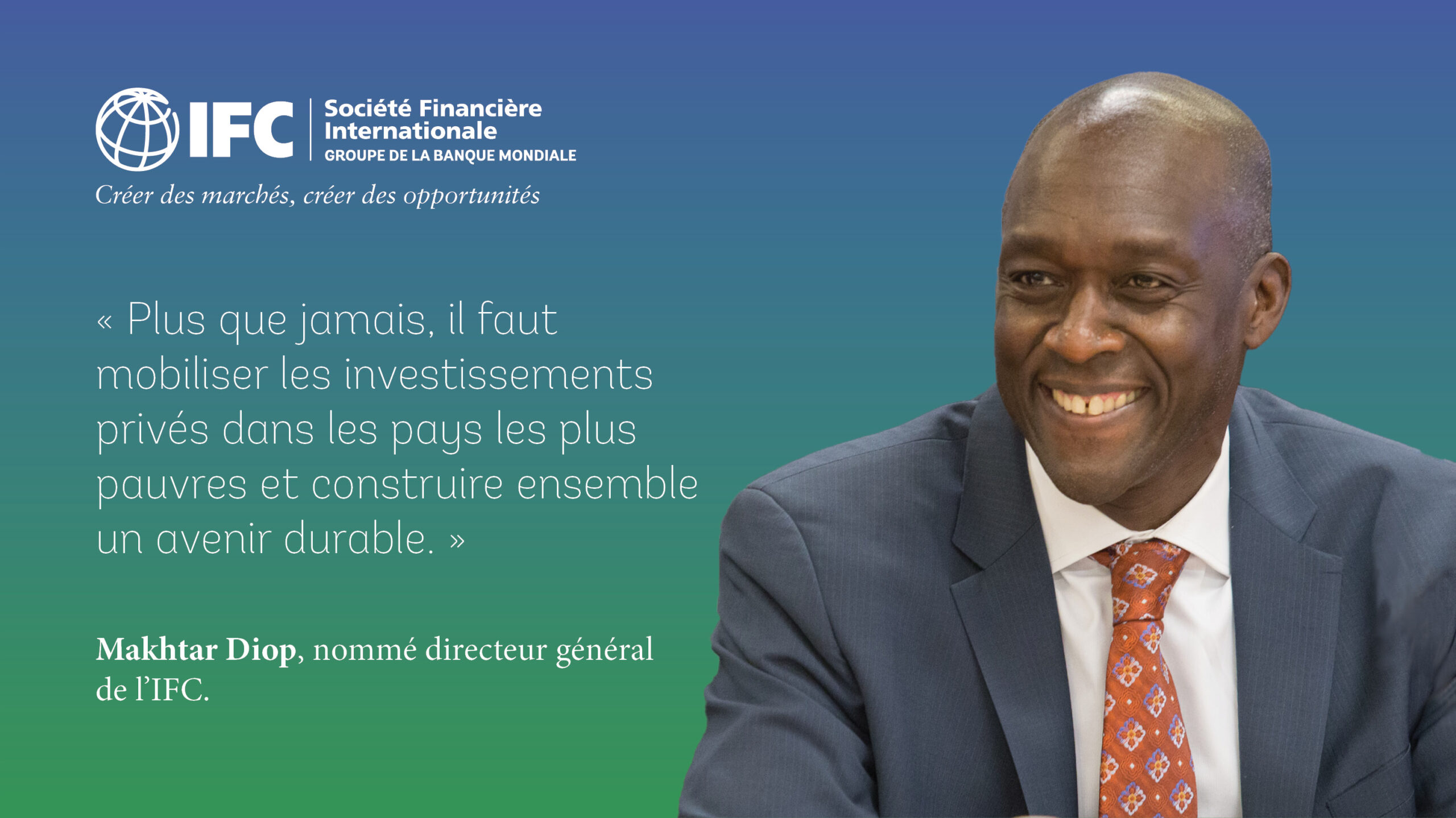 Renforcement du secteur privé :  Makhtar Diop, Directeur général d’IFC, en visite au Sénégal