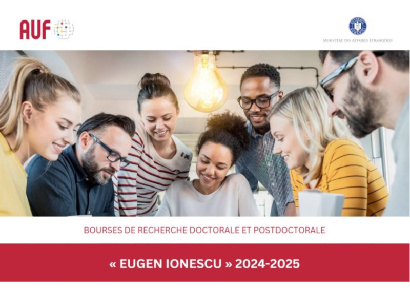 Bourses « Eugen Ionescu » 2024-2025 : les doctorants et enseignants-chercheurs priés de déposer leurs dossiers avant le  20 janvier 2025