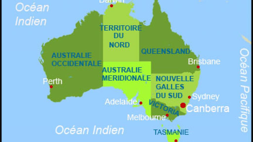 la carte australie L'Australie n'est plus à la bonne place sur la carte du monde