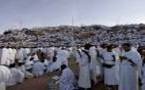 Les pélerins sur le mont Arafat ce dimanche