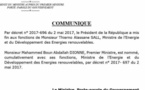 Voici le décret portant limogeage du ministre de l'Energie Thierno Alassane Sall