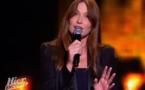 Carla Bruni reprend Charles Trénet aux côtés d'Alessandra Sublet et Charles Aznavour