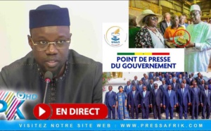 Direct point de presse du gouvernement au building administratif Mamadou Dia