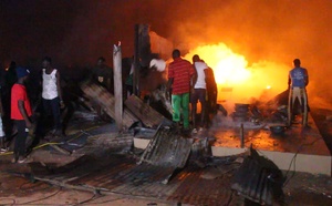 Incendie au marché central de Thiès : une trentaine de cantines consumées