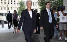 Après sa prise de fonctions, Christine Lagarde expose à la presse sa stratégie pour le FMI