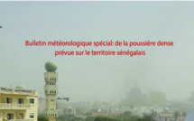 Bulletin météorologique spécial: de la poussière dense prévue sur le territoire sénégalais