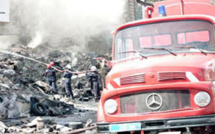 Incendie  dans le dépôt du garage de Thiaroye automobile