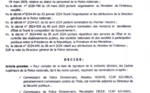 Ministère de l'Intérieur et de la Sécurité publique : décision portant nomination de cadres supérieurs de la Police nationale (document)